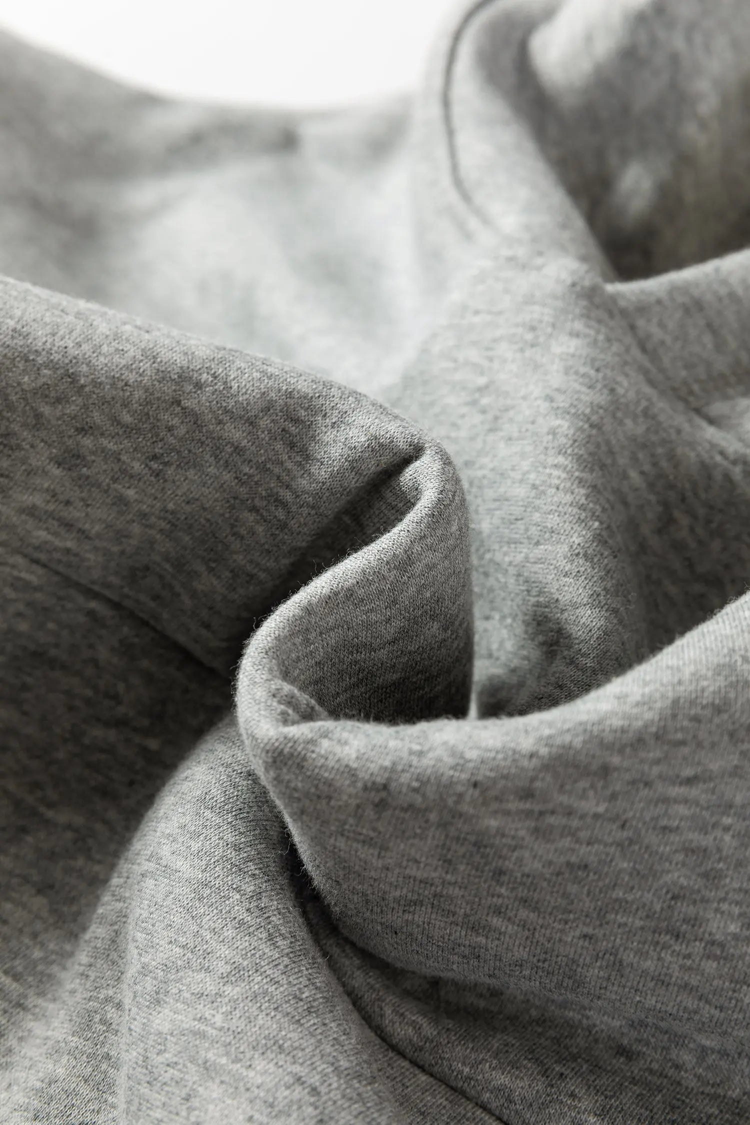 Gray Contrast Rope Drawstring Baggy Hoodie With Ruffle Trim Drop Shoulder Dear-Lover Dropshipping