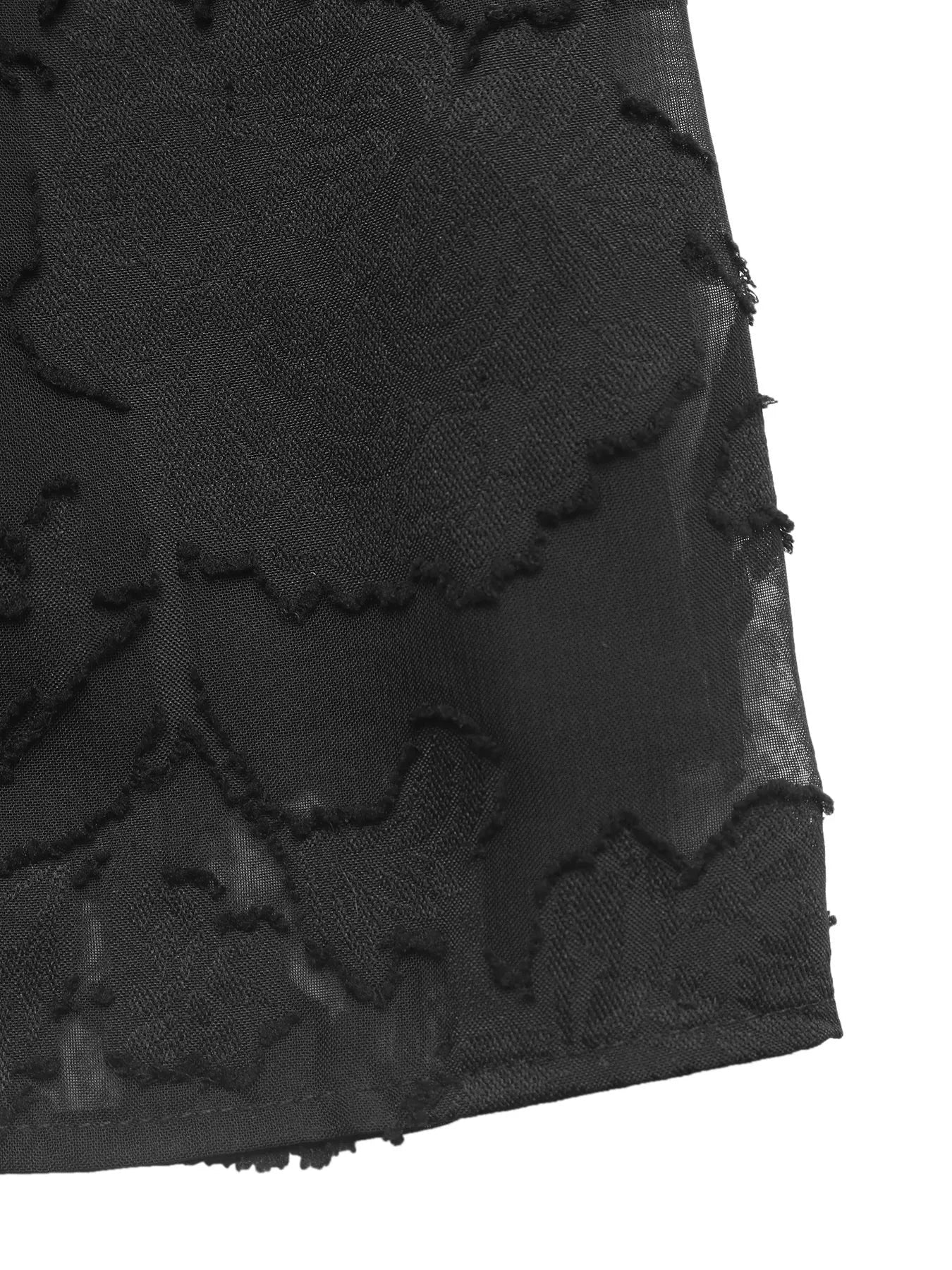 Button-Front Balloon Sleeve Mini Dress Coco’s Tee Boutique