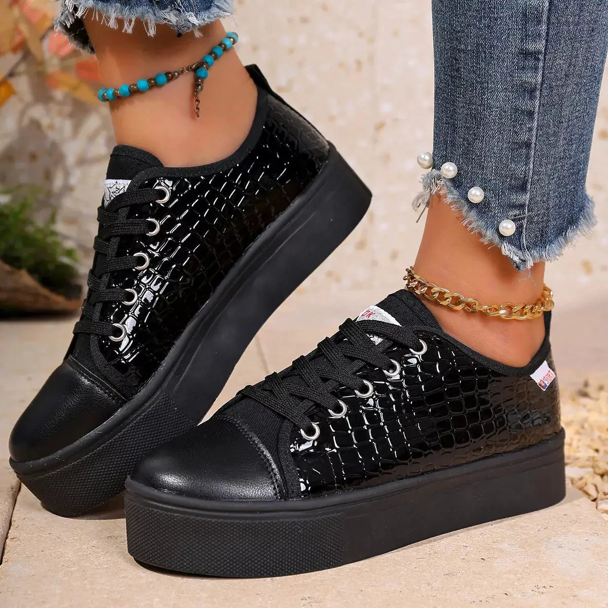 Round Toe Platform Sneakers Simply Love