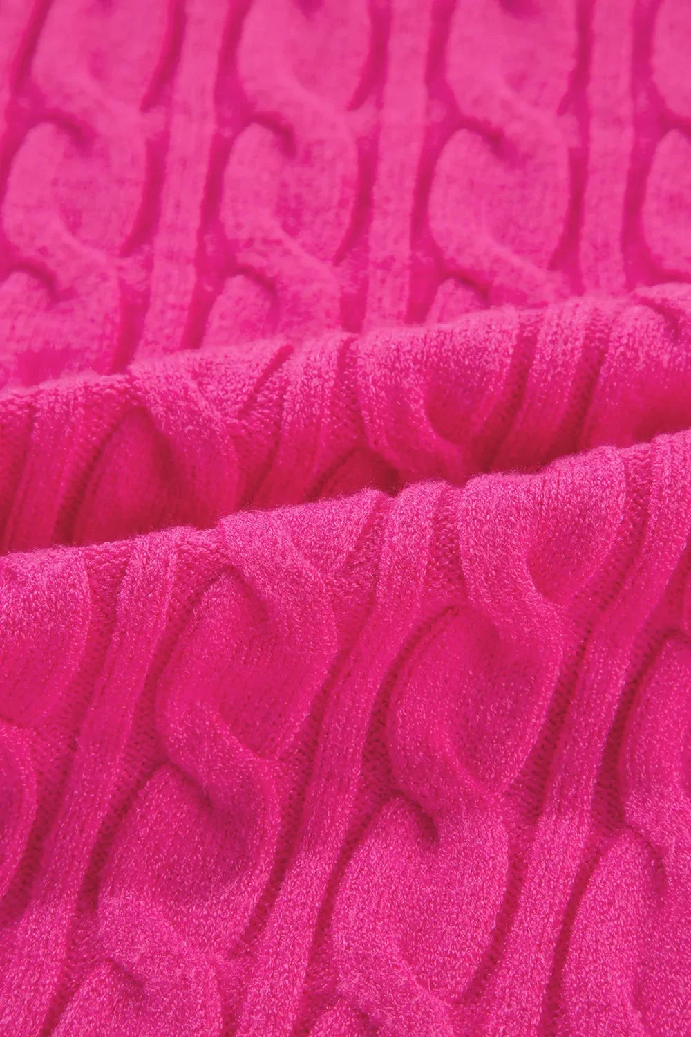 Cable-Knit Mock Neck Long Sleeve Sweater Coco’s Tee Boutique