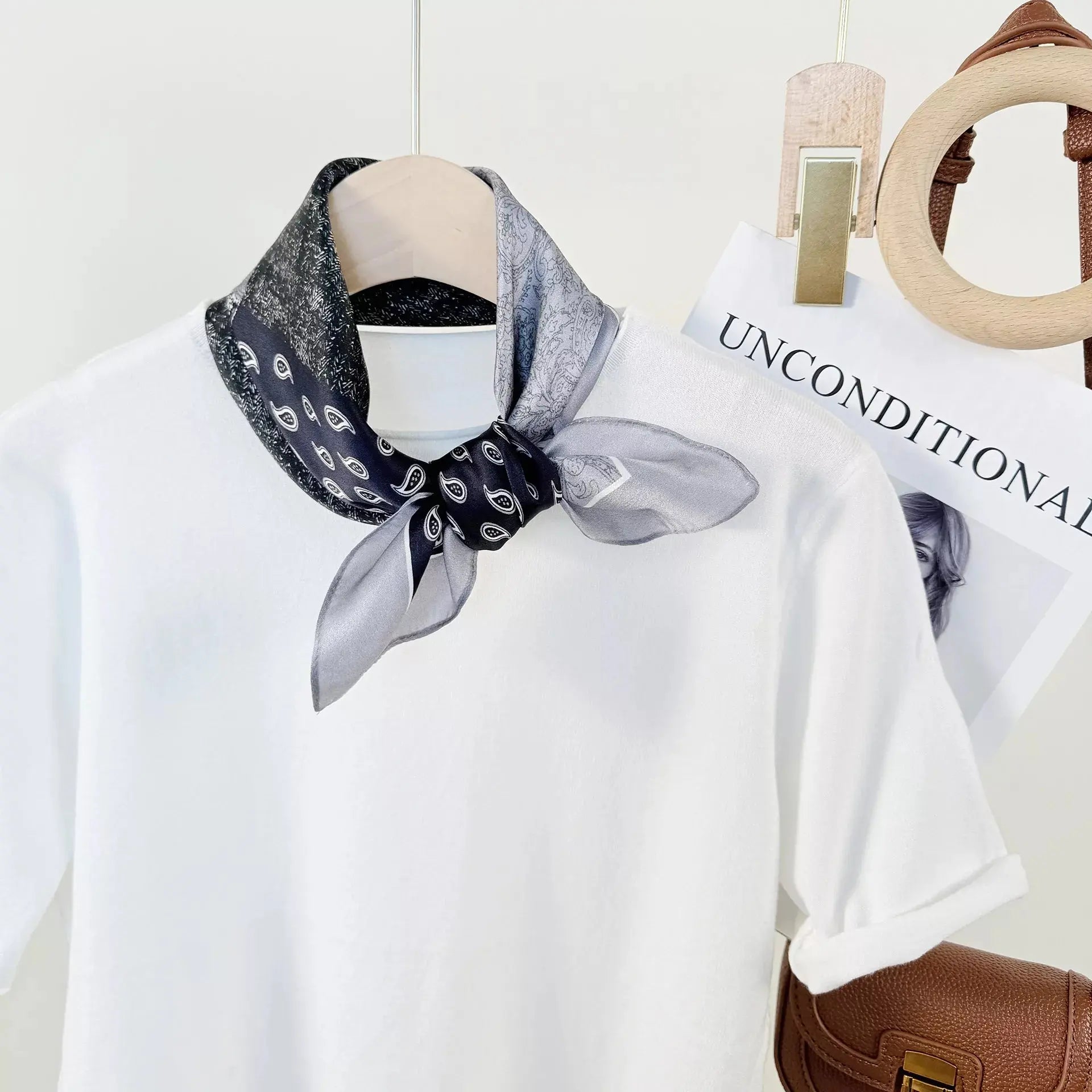 Printed Silk Square Scarf Simply Love