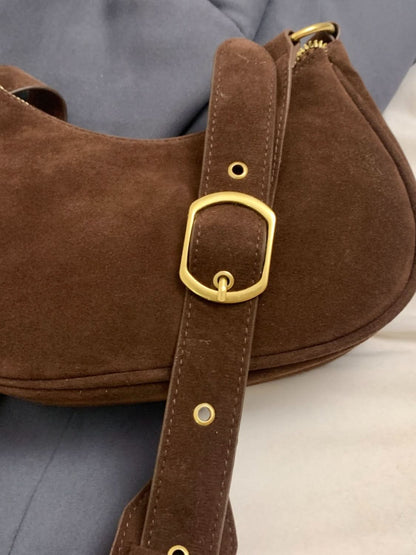 Suede Adjustable Strap Shoulder Bag