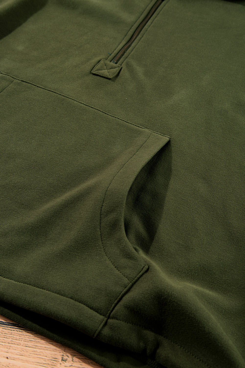 Kate Fleece Lined Half Zipper Hoodie with Kangaroo Pockets - Love Salve 