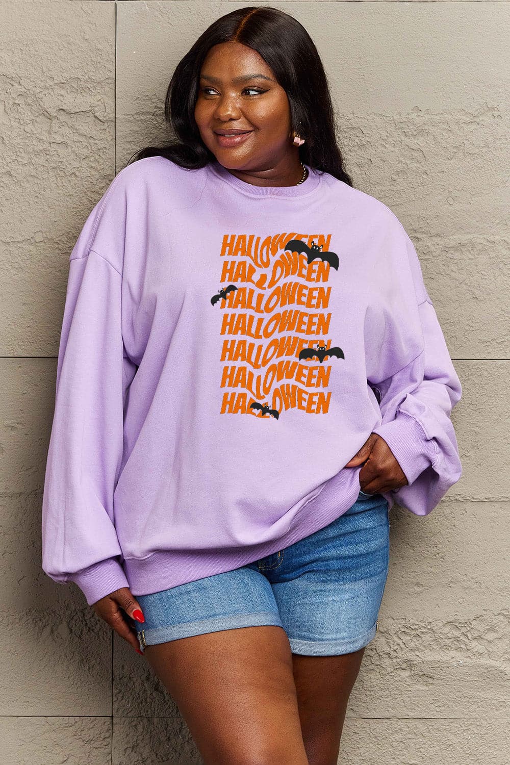 Simply Love Full Size HALLOWEEN Graphic Sweatshirt.