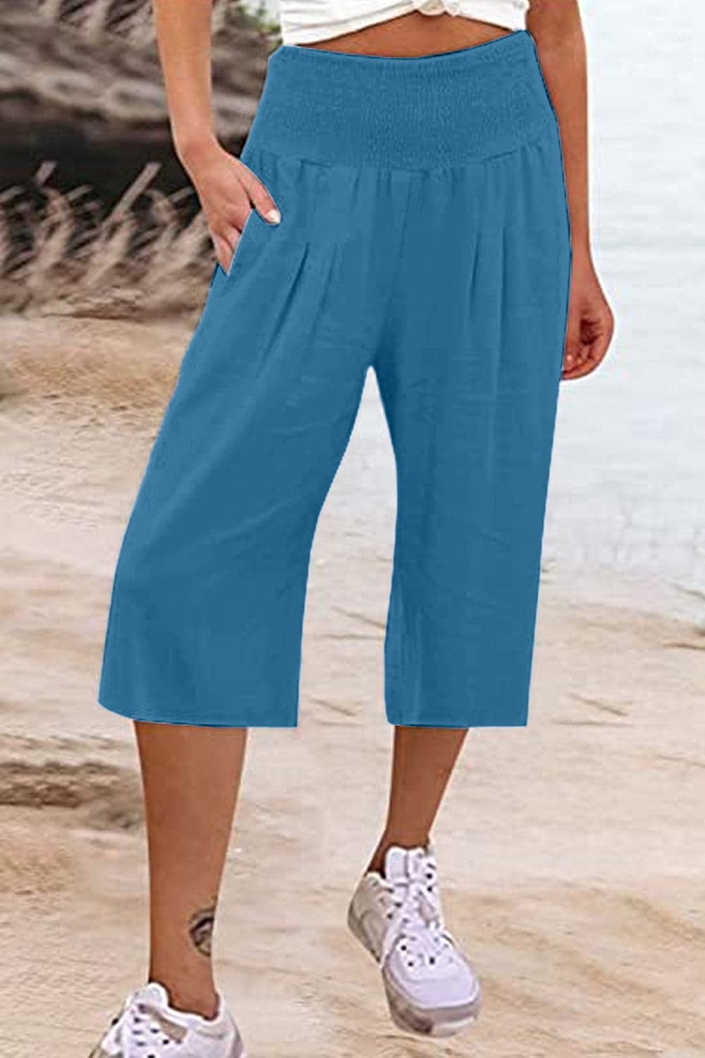 Pocketed High Waist Pants.