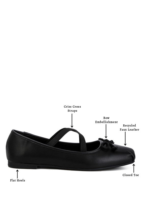 Leina eco ballet flats - recycled faux leather