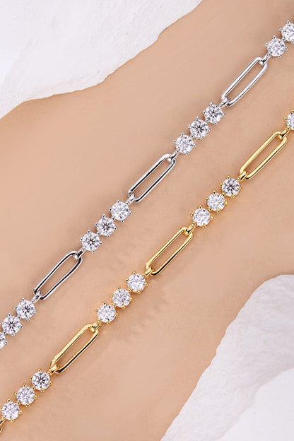 1.8 Carat Moissanite 925 Sterling Silver Bracelet.