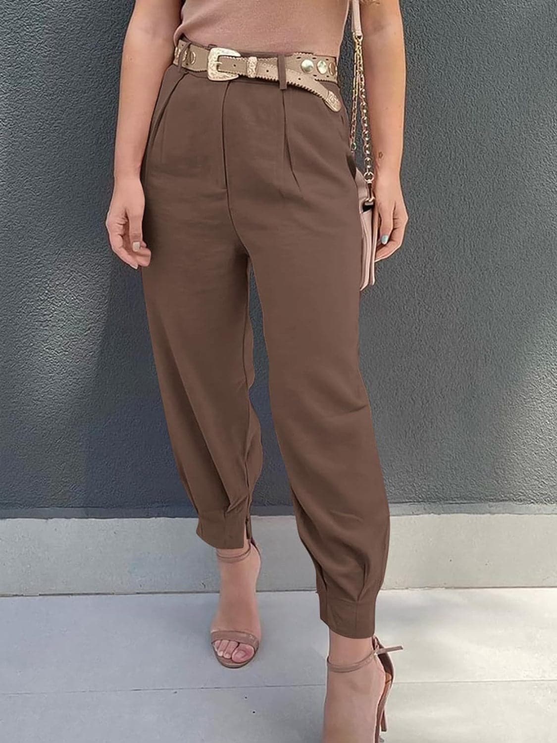 High Waist Cropped Pants.