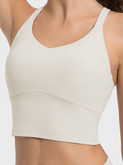 Crisscross Round Neck Active Tank.