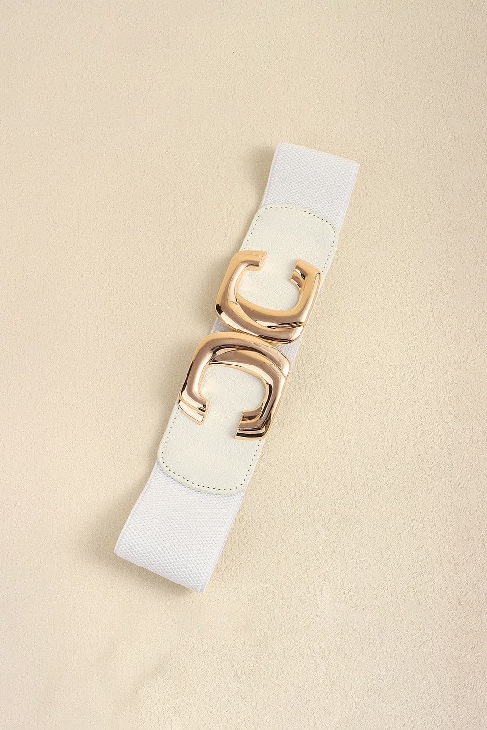 Zinc Alloy Buckle Elastic Wide Belt.