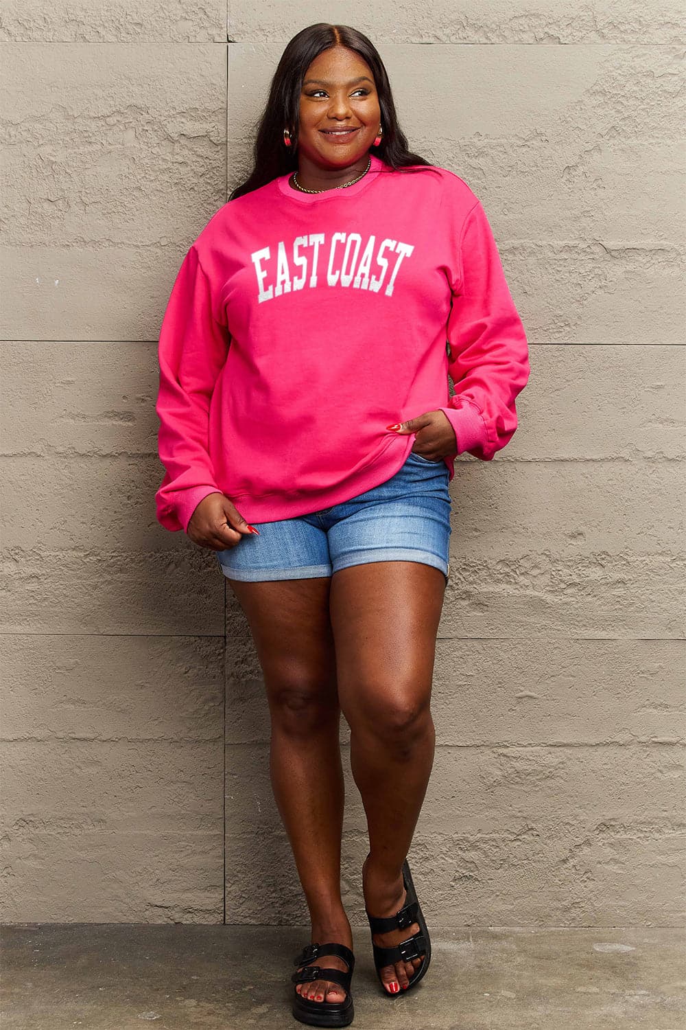 Simply Love Full Size EAST COAST Graphic Sweatshirt.