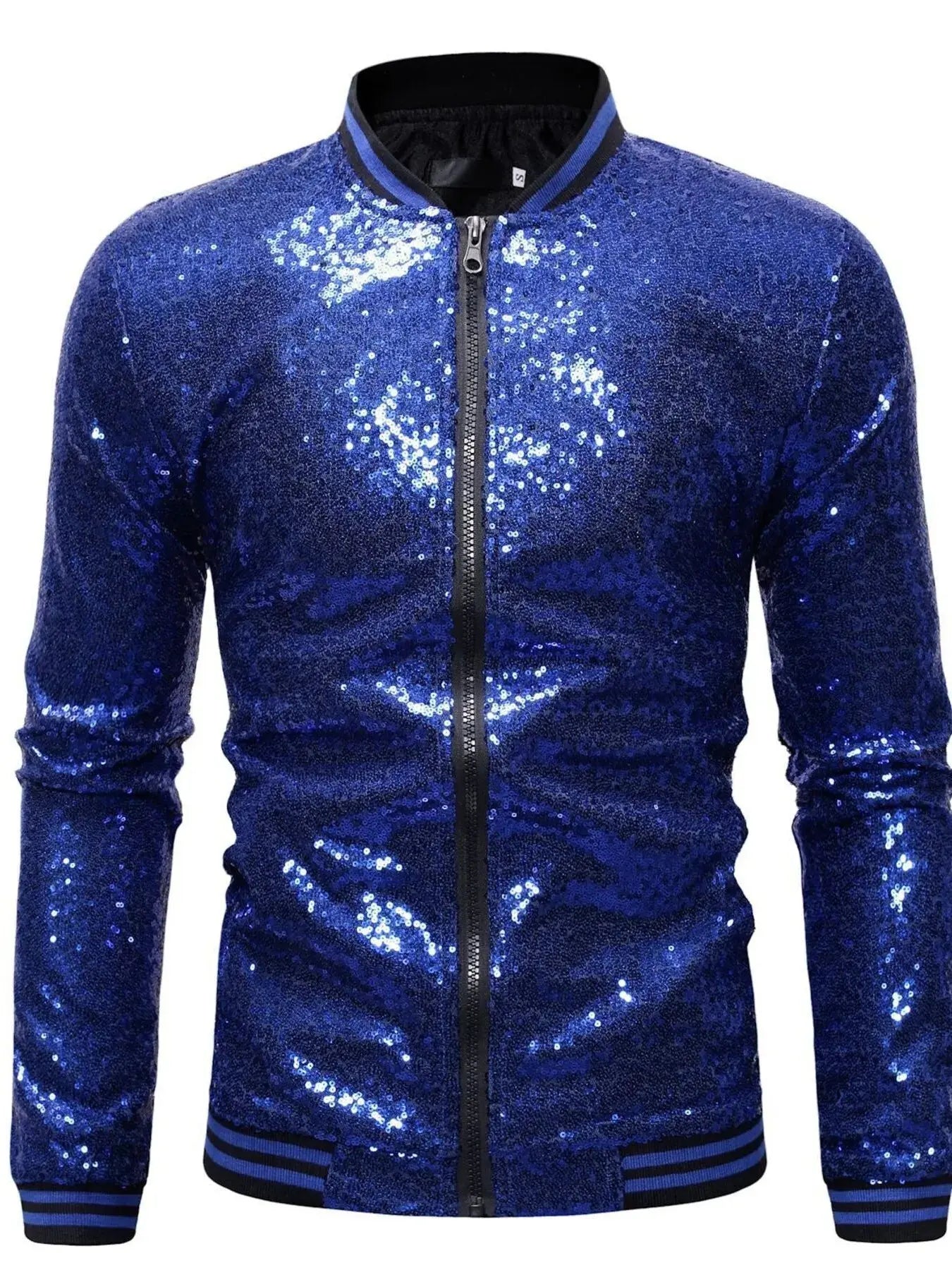 Men's Sequin Zip Up Jacket Simply Love