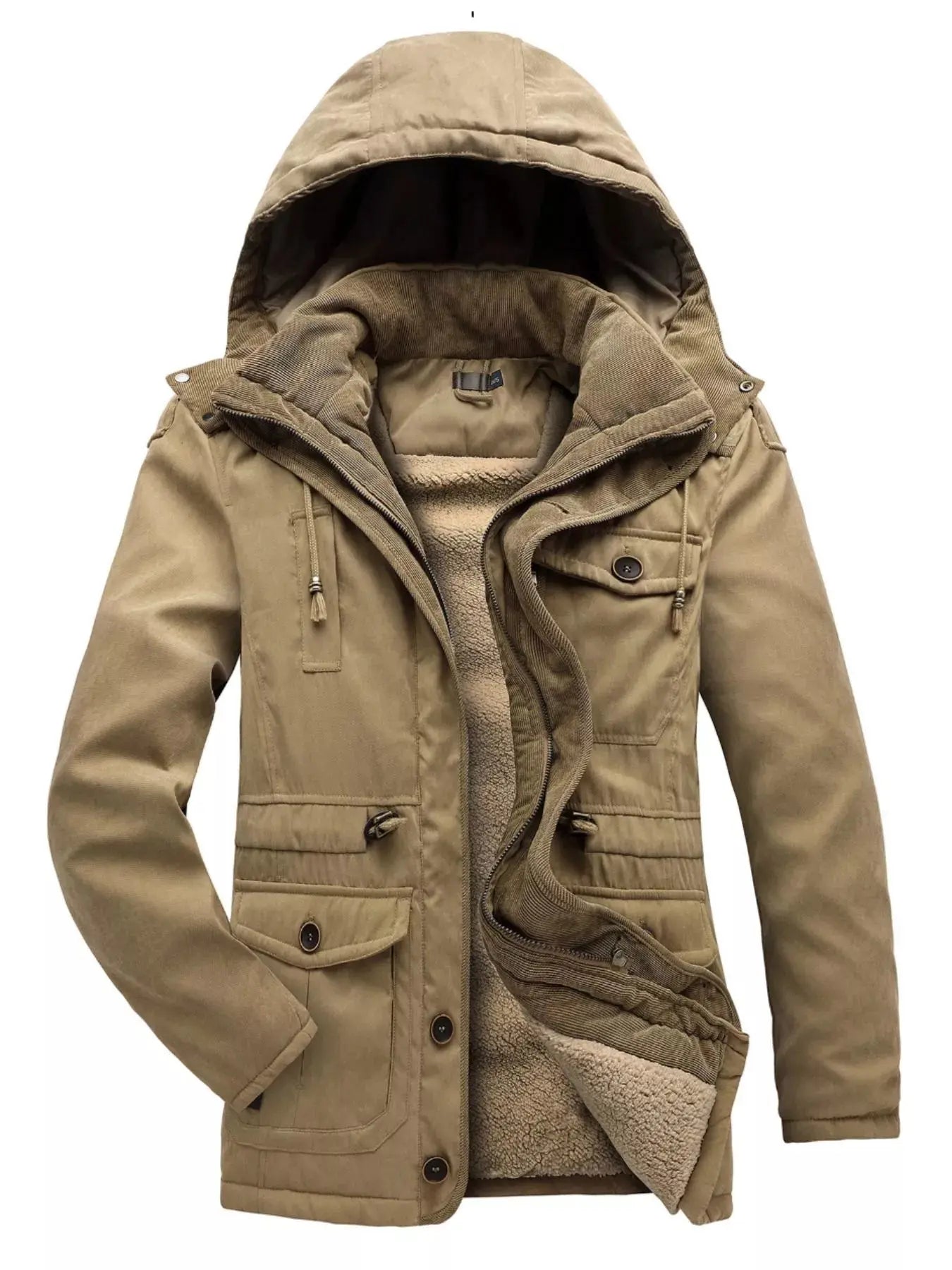 Men's Winter Hooded Zip Up Jacket Simply Love