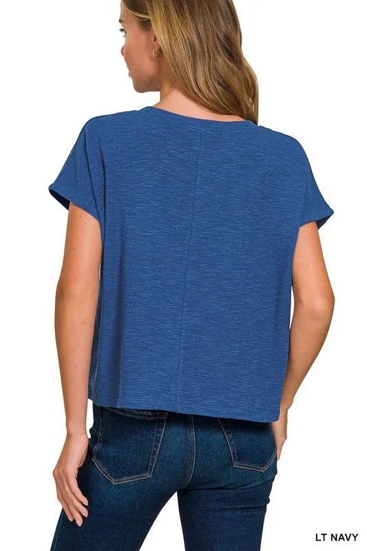 Zenana Round Neck Short Sleeve T-Shirt - Love Salve 