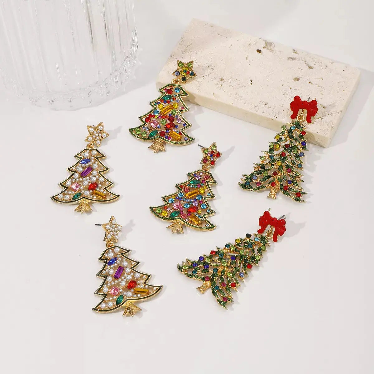 Christmas Tree Dangle Earrings Simply Love