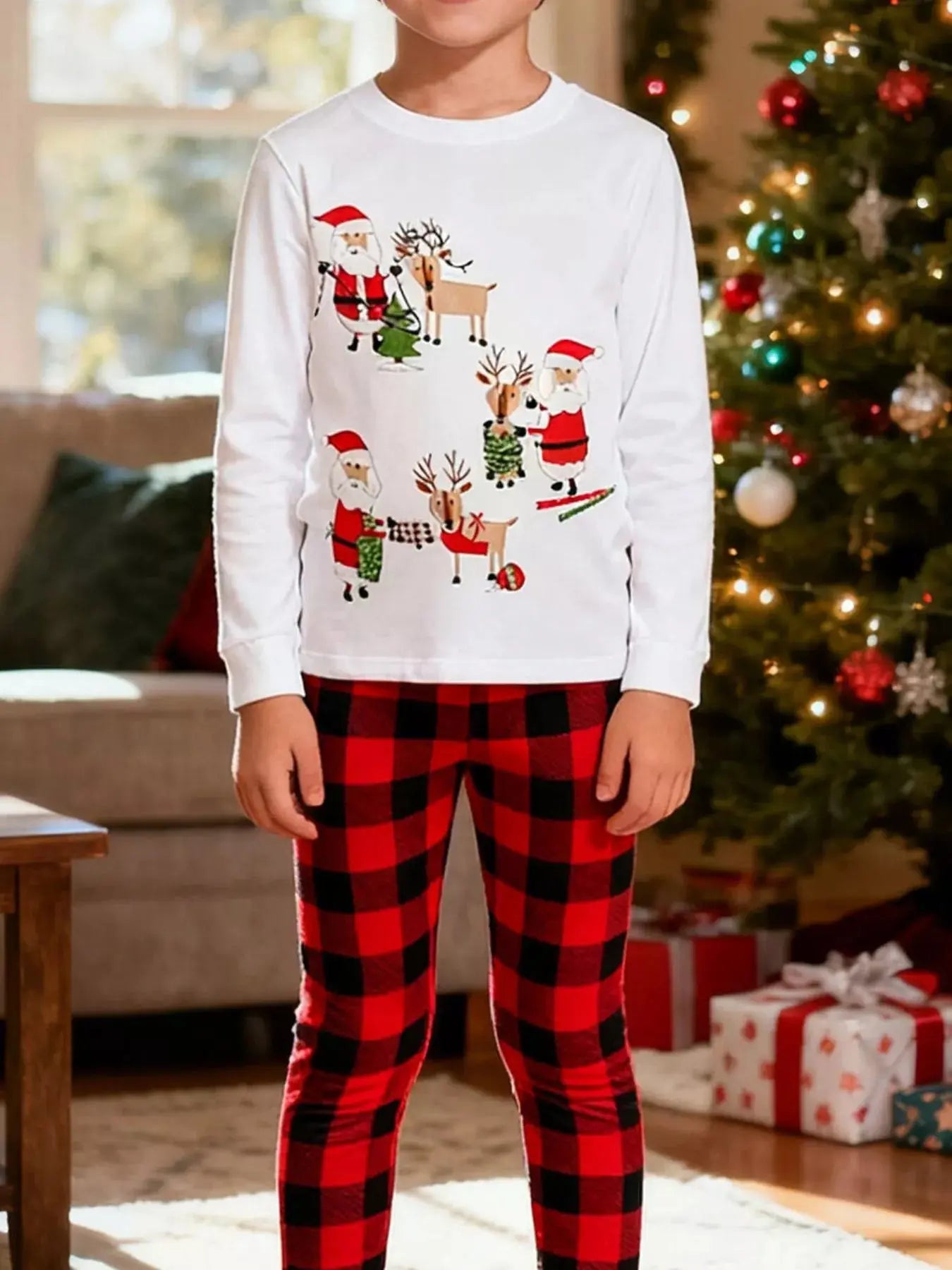 Children's Christmas Santa & Reindeer Pajama Set Simply Love