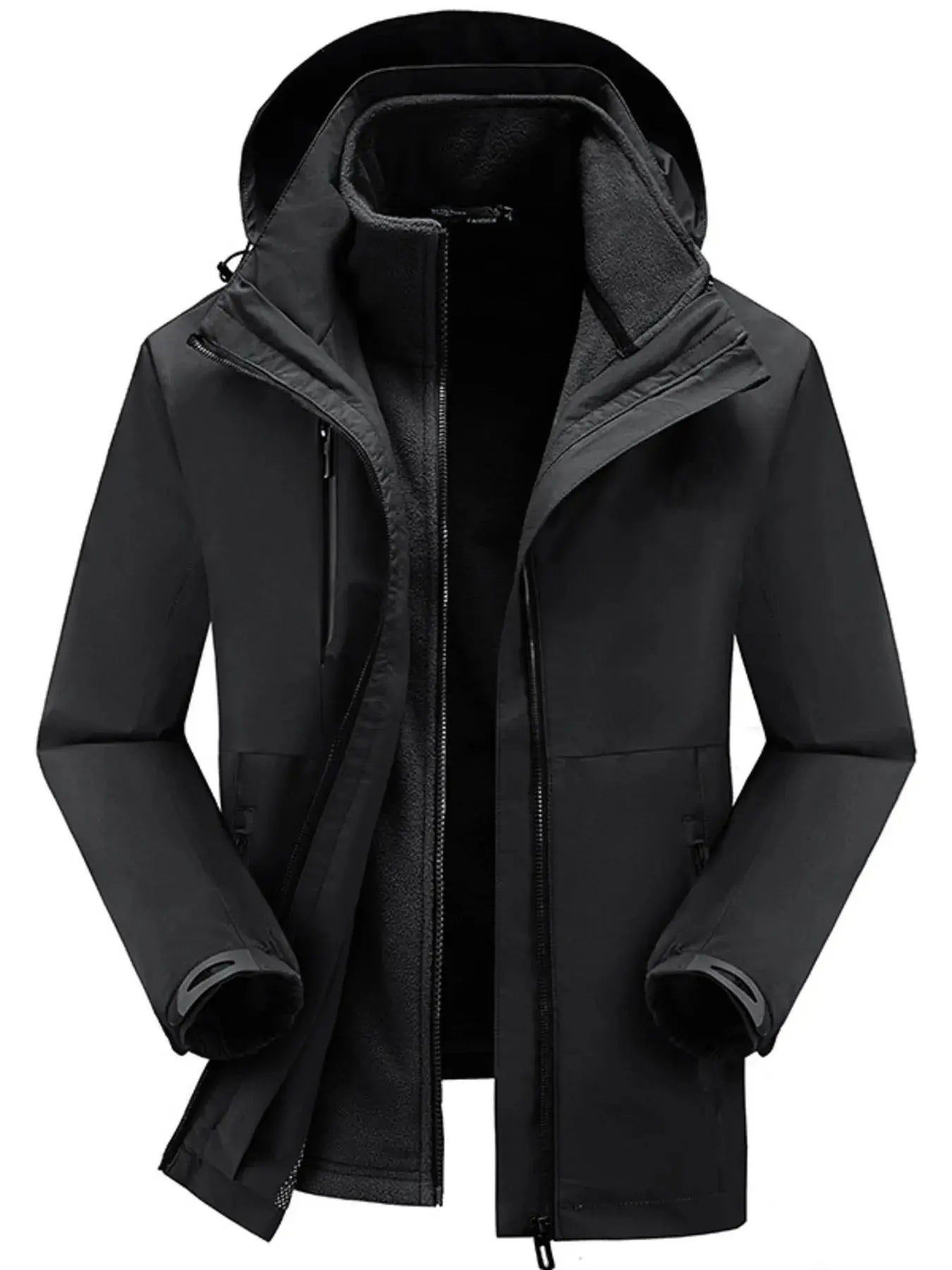 Men's Plus Size Zip Up Hooded Jacket Simply Love