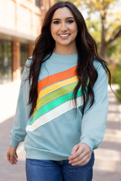 Vibrant colorblock sweatshirt