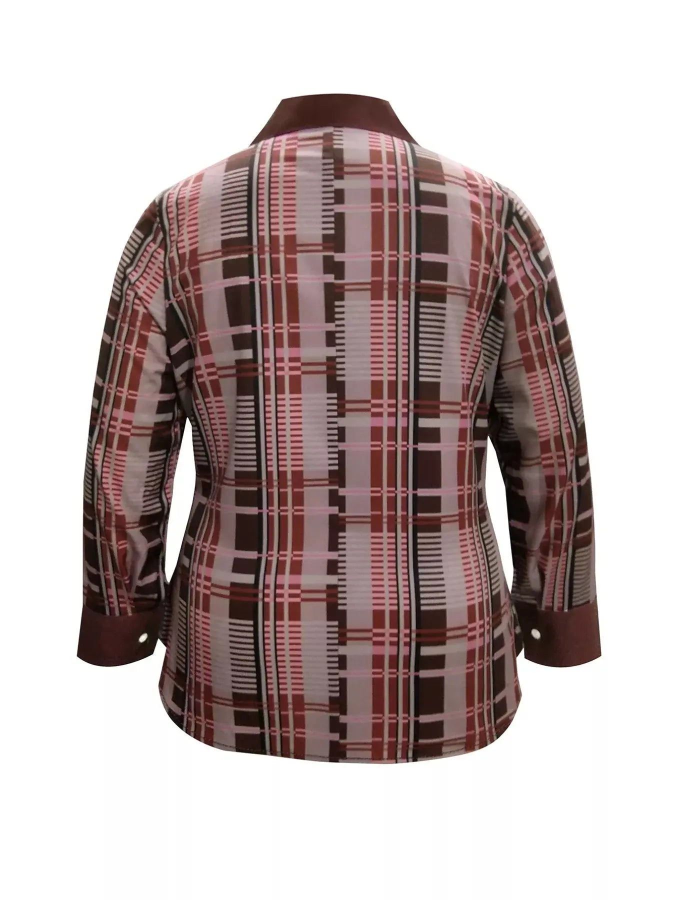Plus Size Plaid Button-Down Shirt Simply Love