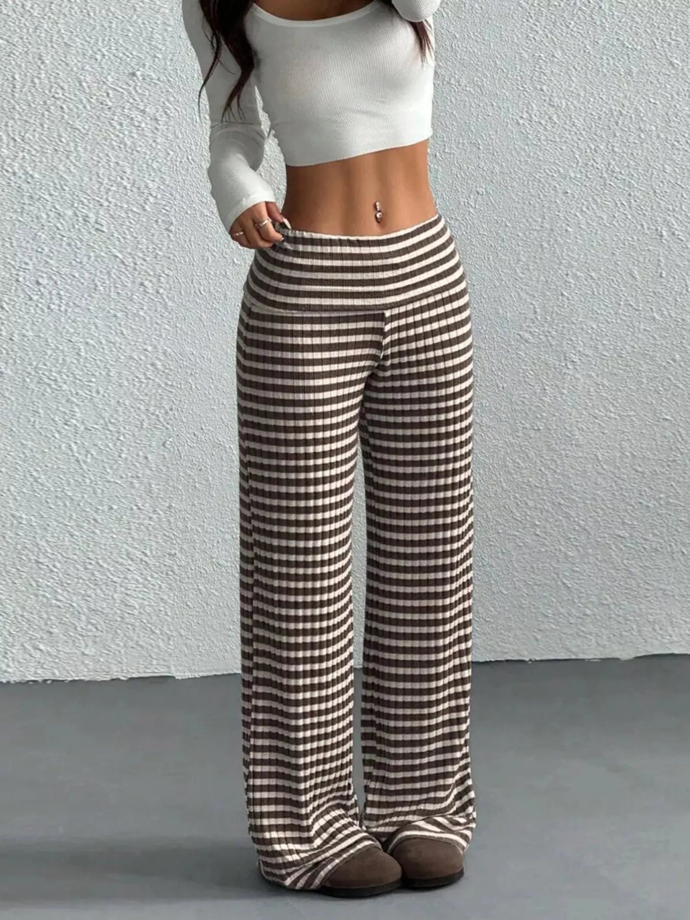 Striped Wide Leg Pants Simply Love