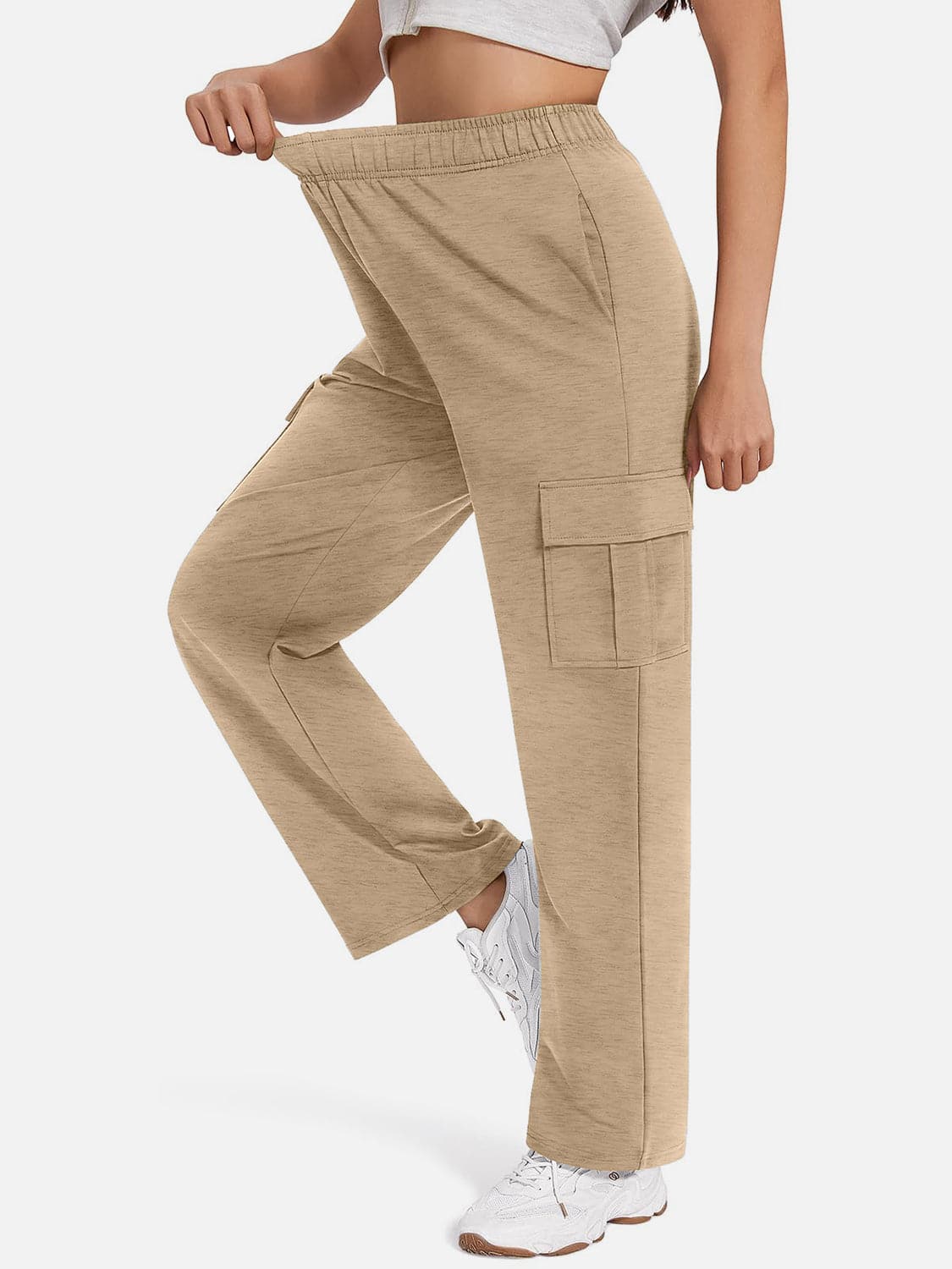 Pocketed High Waist Pants.