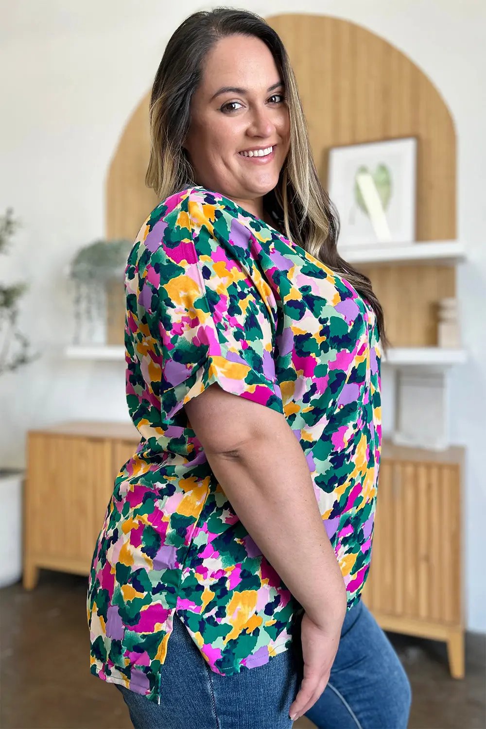 Double Take: V-Neck Blouse - Love Salve