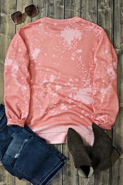 Tie-Dye Round Neck Dropped Shoulder Sweatshirt.