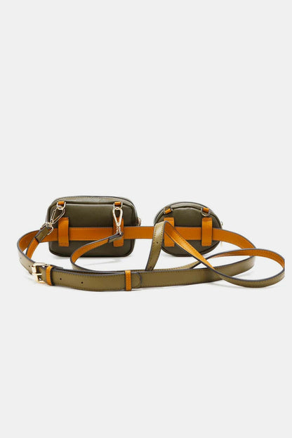 Nicole Lee USA Double Pouch Fanny Pack.