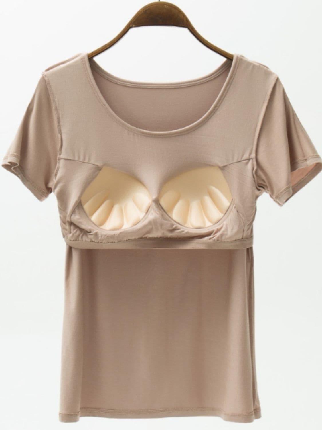 Round Neck Modal T-Shirt with Bra.