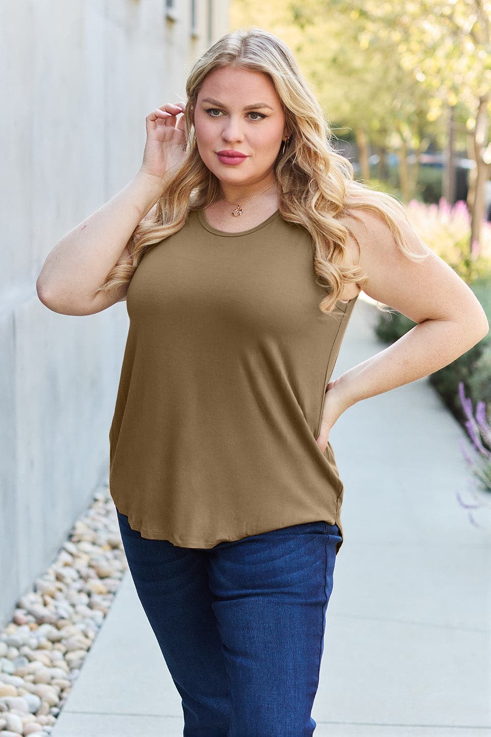 Basic Bae Full Size Round Neck Tank.