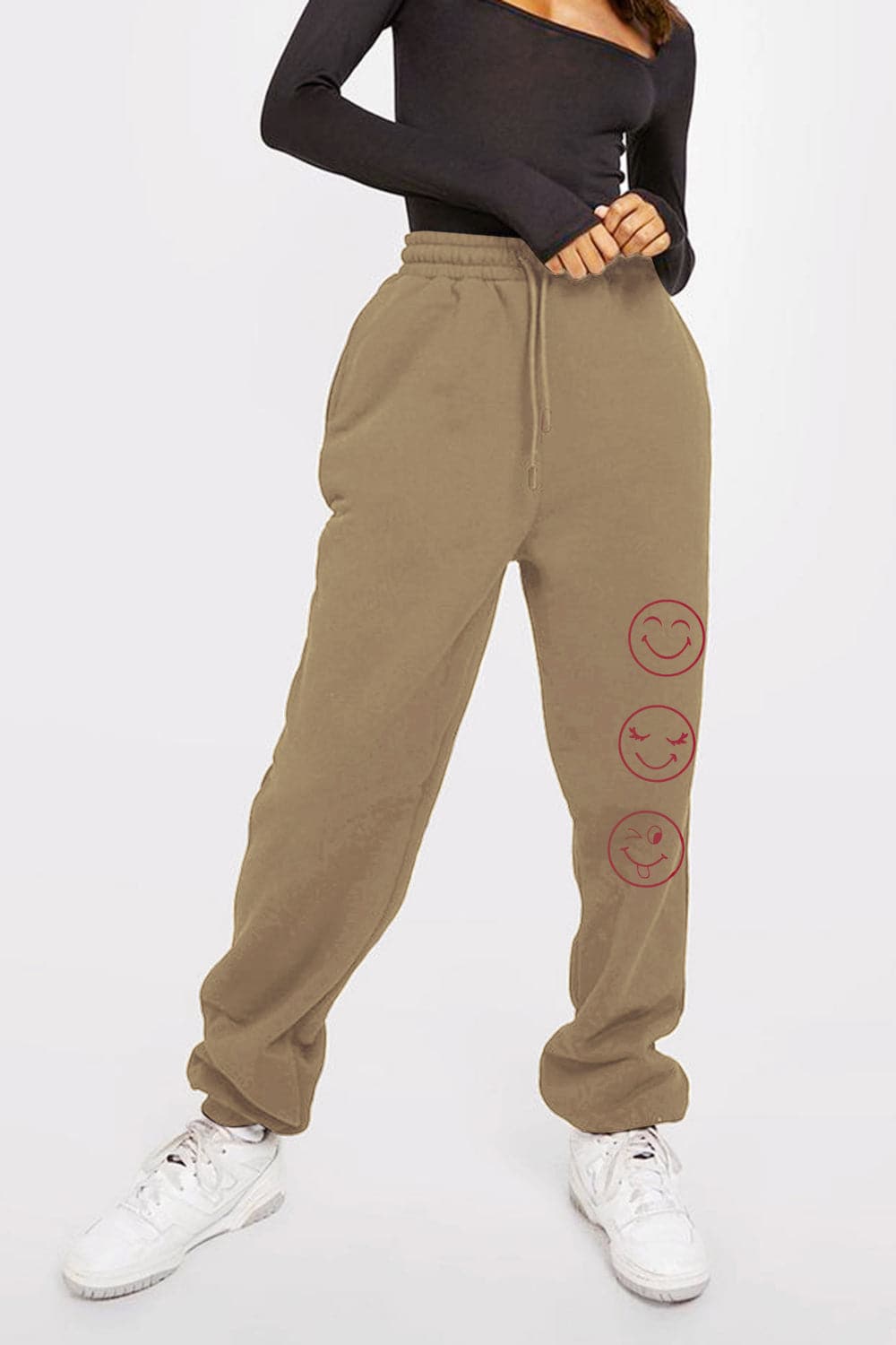 Simply Love Full Size Emoji Graphic Sweatpants.