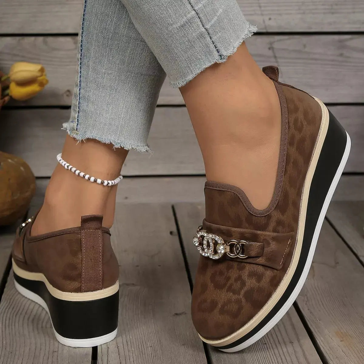 Leopard Print Platform Loafers Simply Love