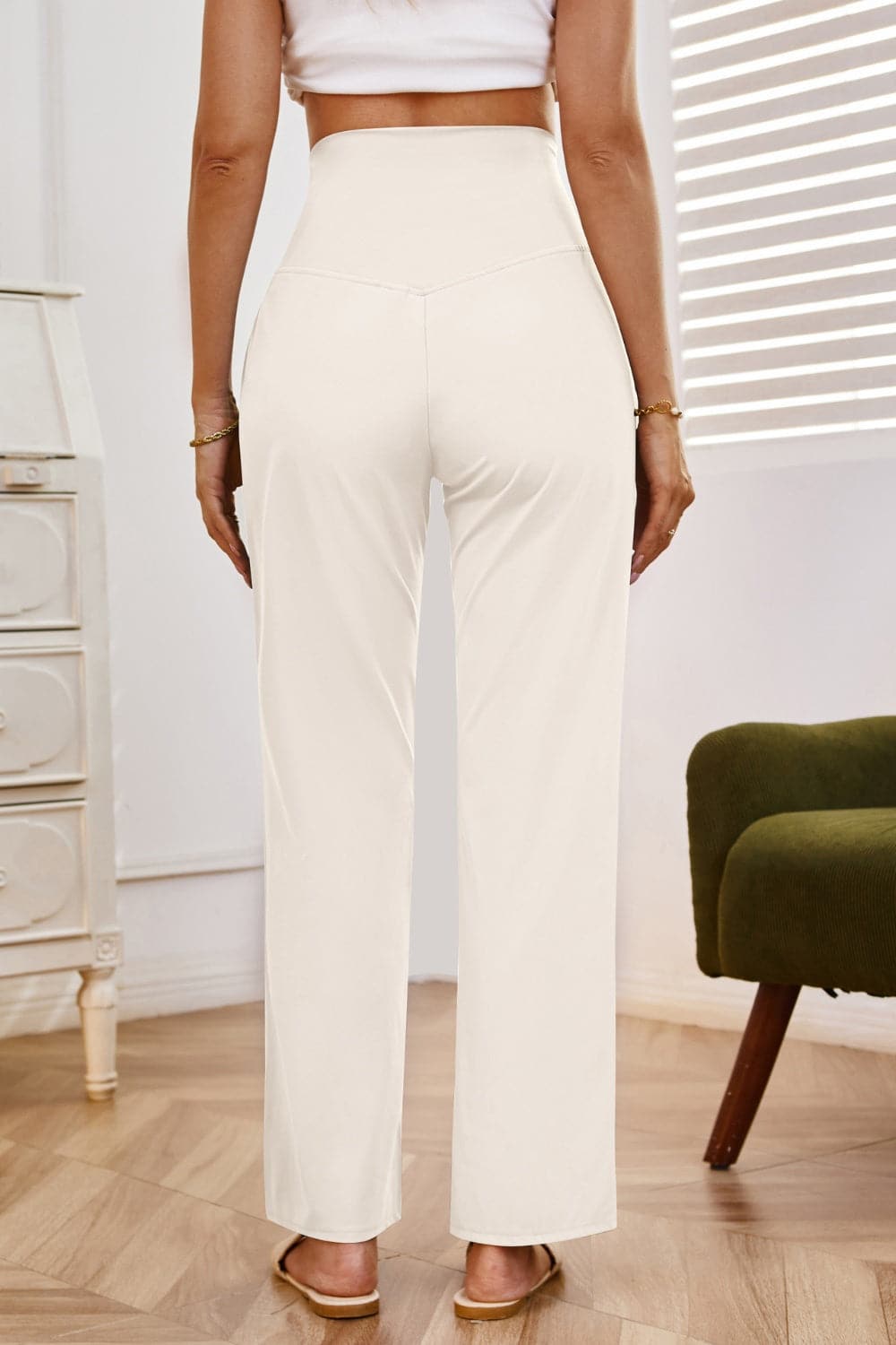 Chic high-waisted wide-leg pants