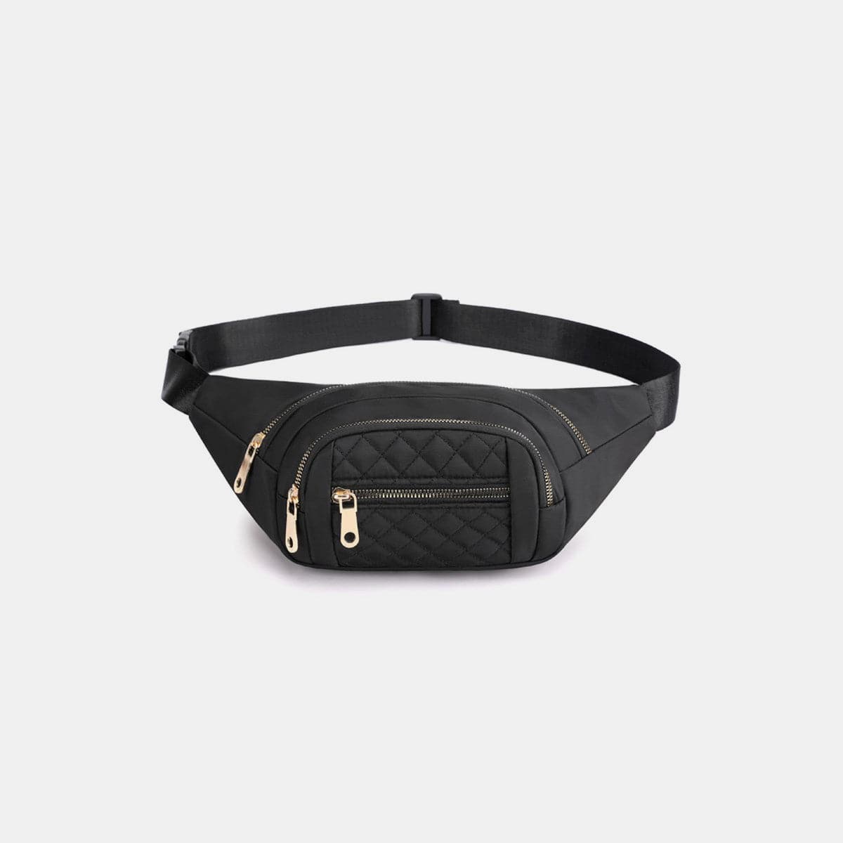 Zenana Quilted Multi Pocket Waist Belt Bag.