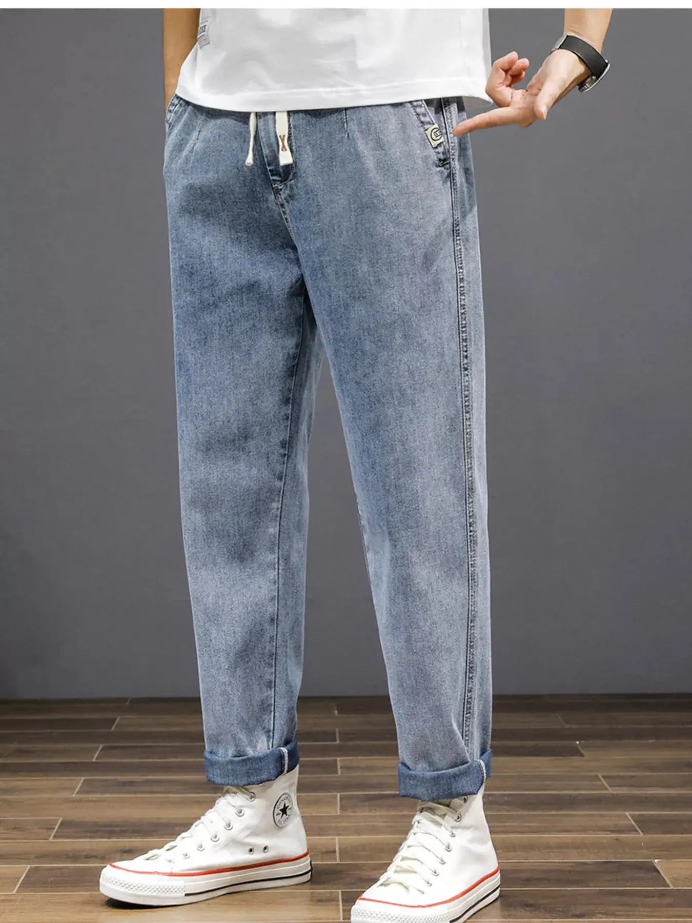 Men's Plus Size Casual Loose Fit Wash Jeans Simply Love