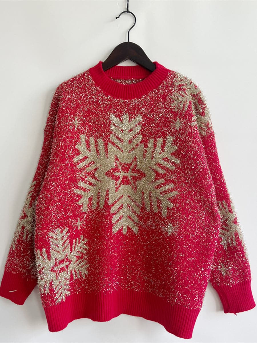 Christmas Element Round Neck Sweater.