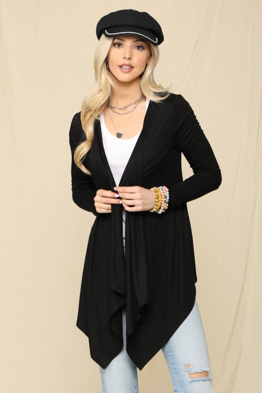 Celeste cozy open front cardigan for every occasion