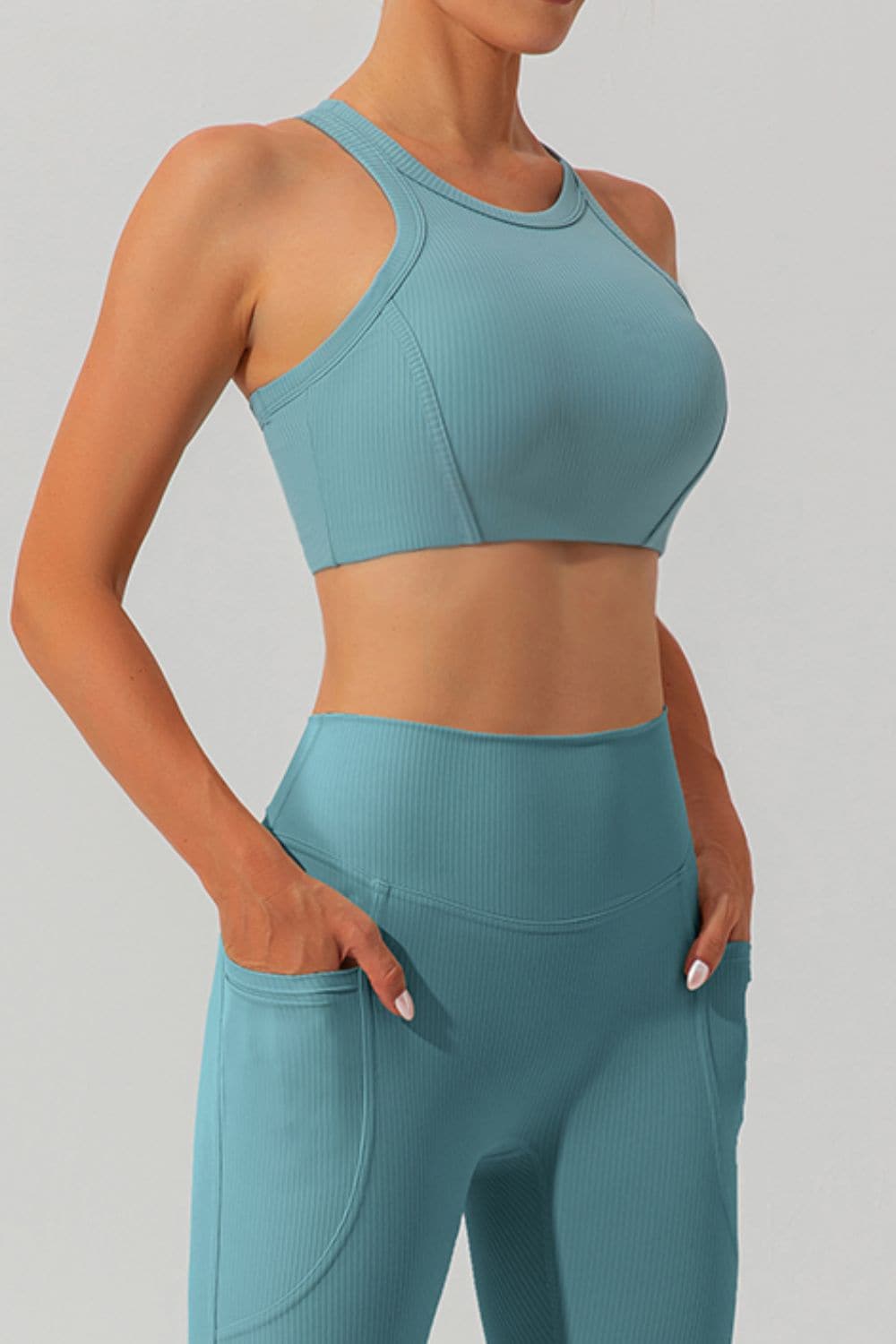 Round Neck Racerback Active Tank.