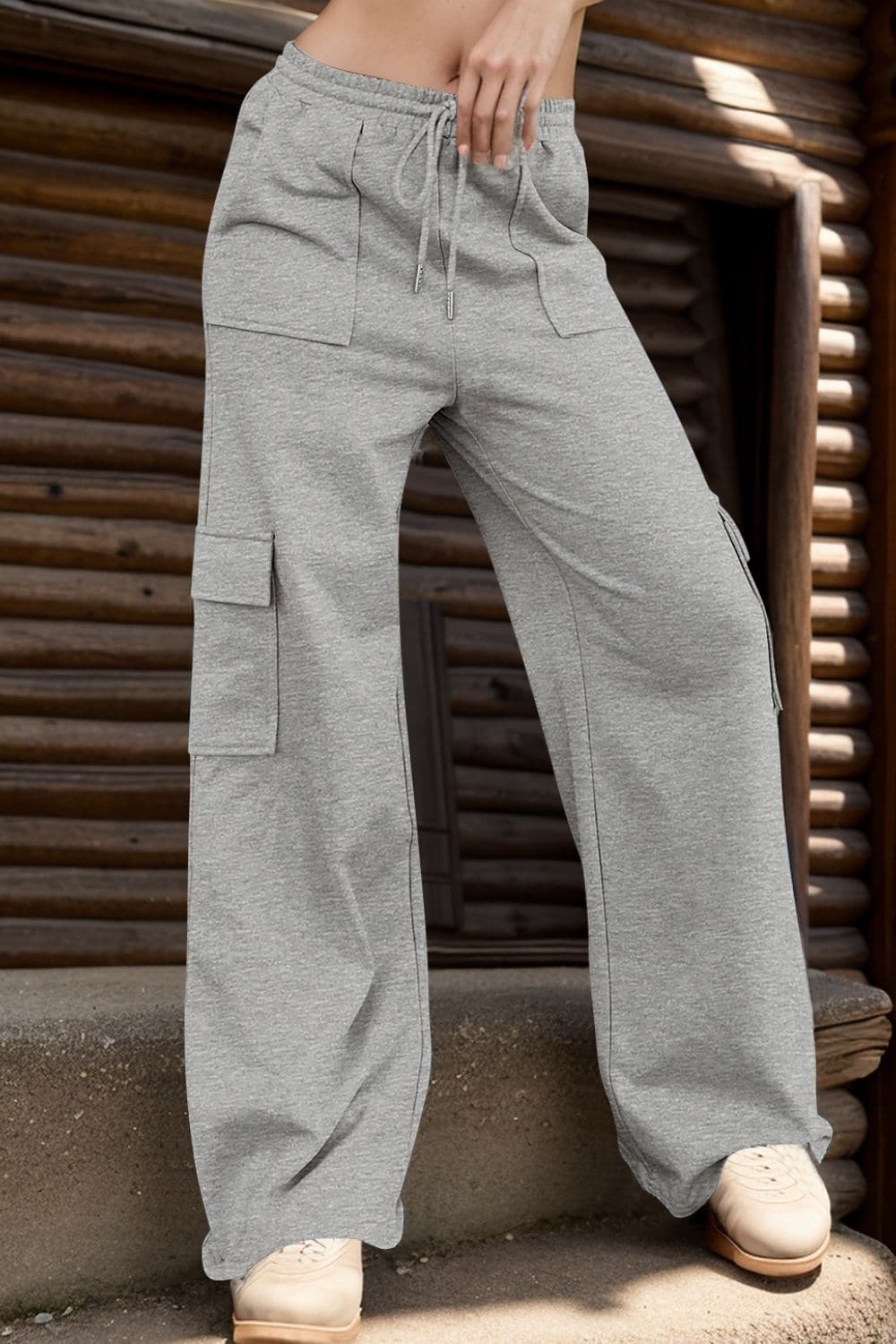 Drawstring Active Pants with Pockets.