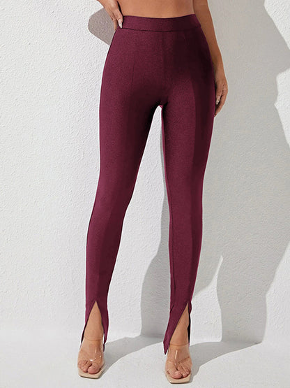 Sculpt & Slay High Waist Slit Skinny Pants