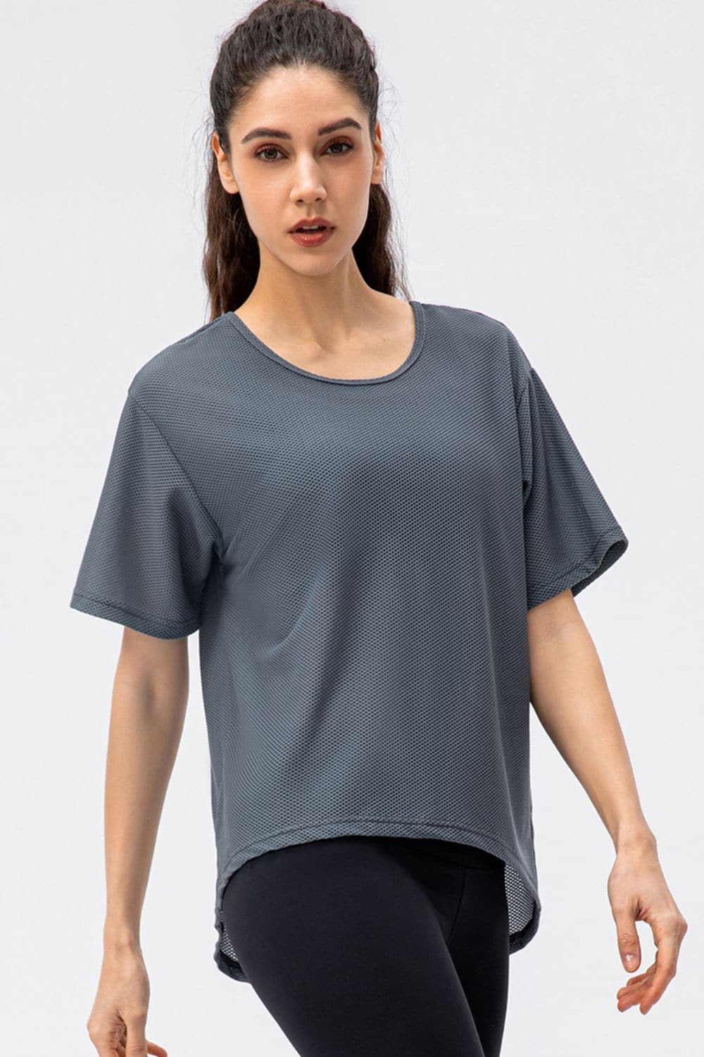 Round Neck Short Sleeve Active Tee.