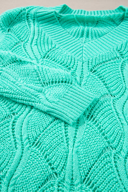 Chic mint green knit sweater