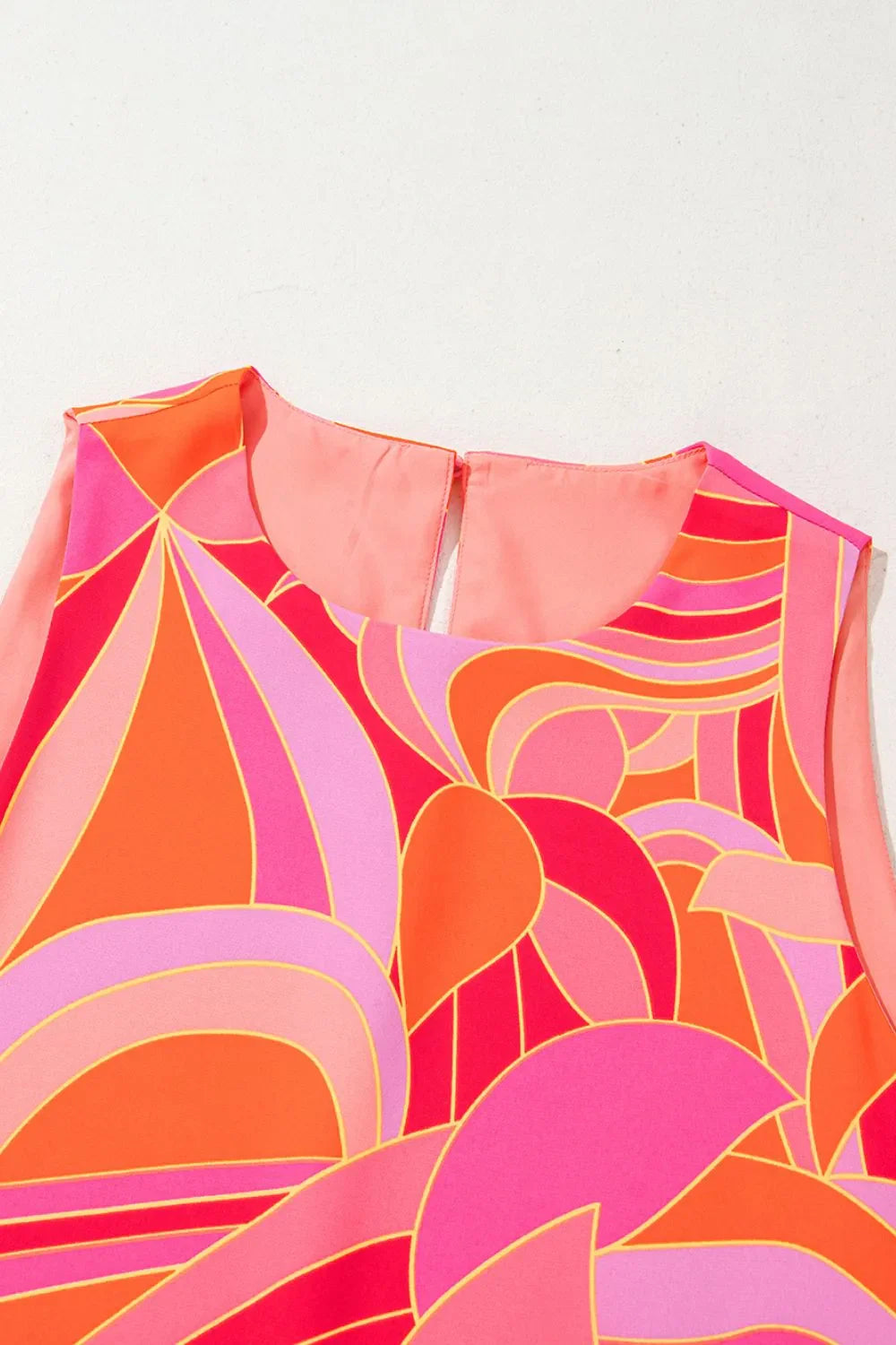 Abstract Floral Print Sleeveless Shift Mini Dress - Product image 9 by Simply Love