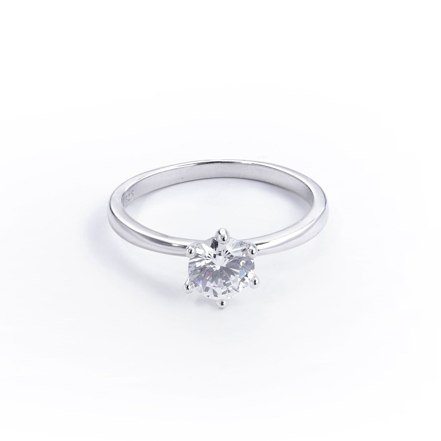 2 Piece Zircon 925 Sterling Silver Ring.