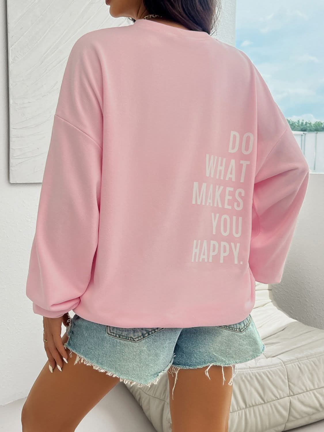 Chic divine letter print sweatshirt