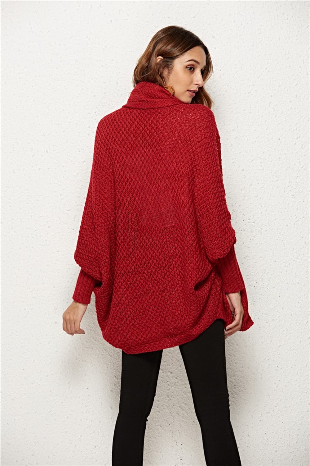 Open Front Batwing Sleeve Cardigan.