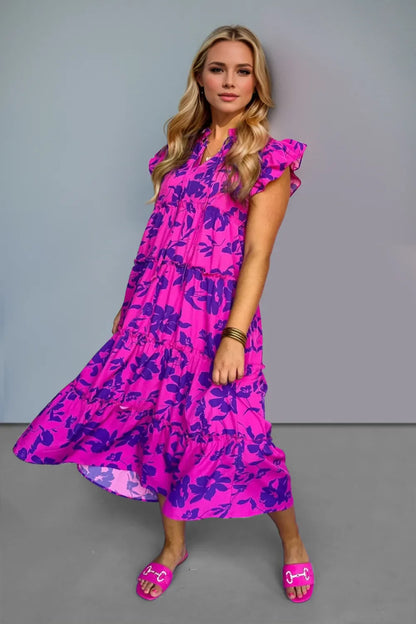 Double Take: Ruffled Midi Dress