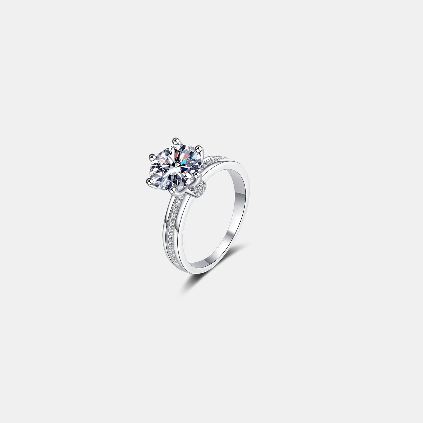 3 Carat Moissanite 925 Sterling Silver Ring.