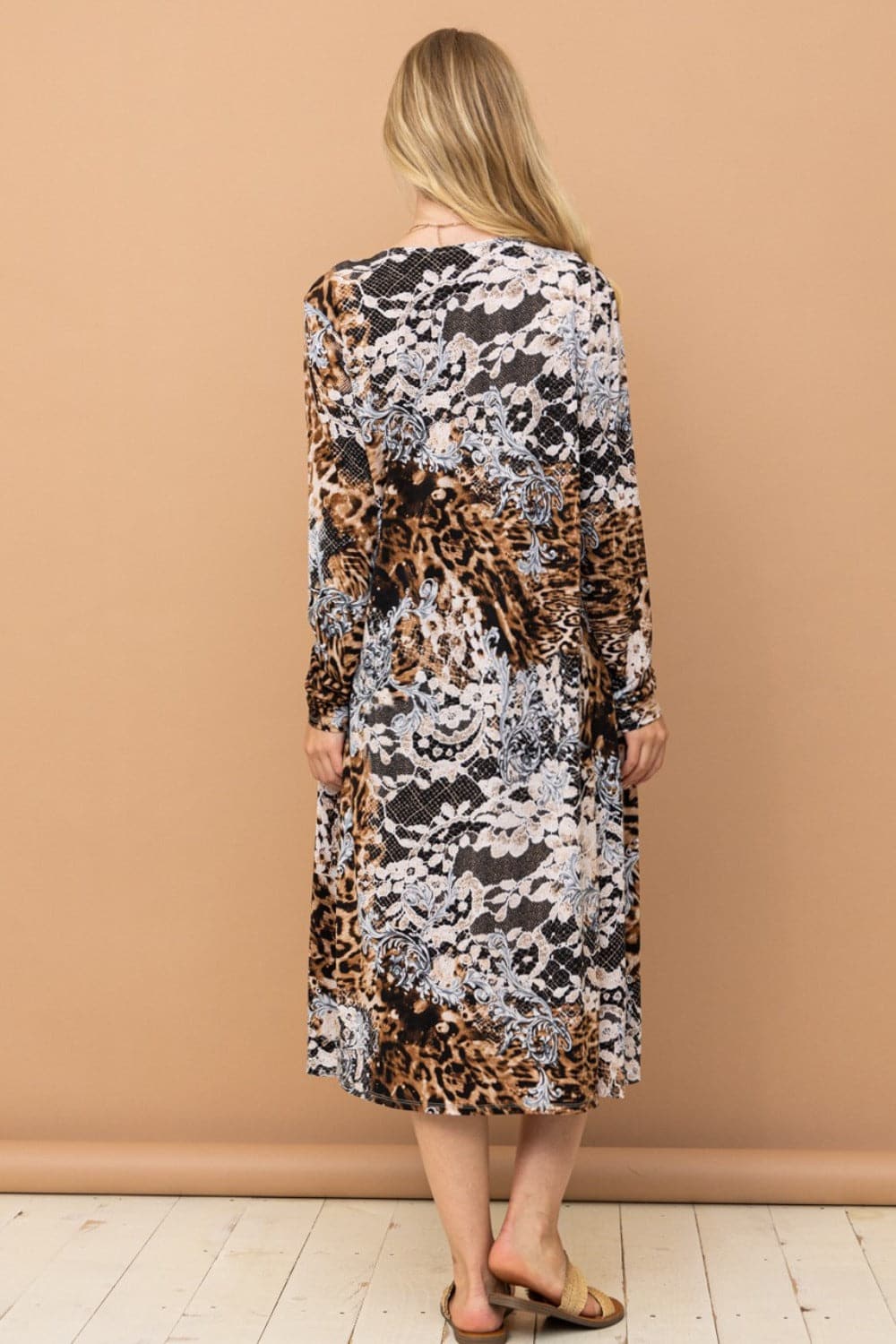 Leopard print long cardigan - chic style