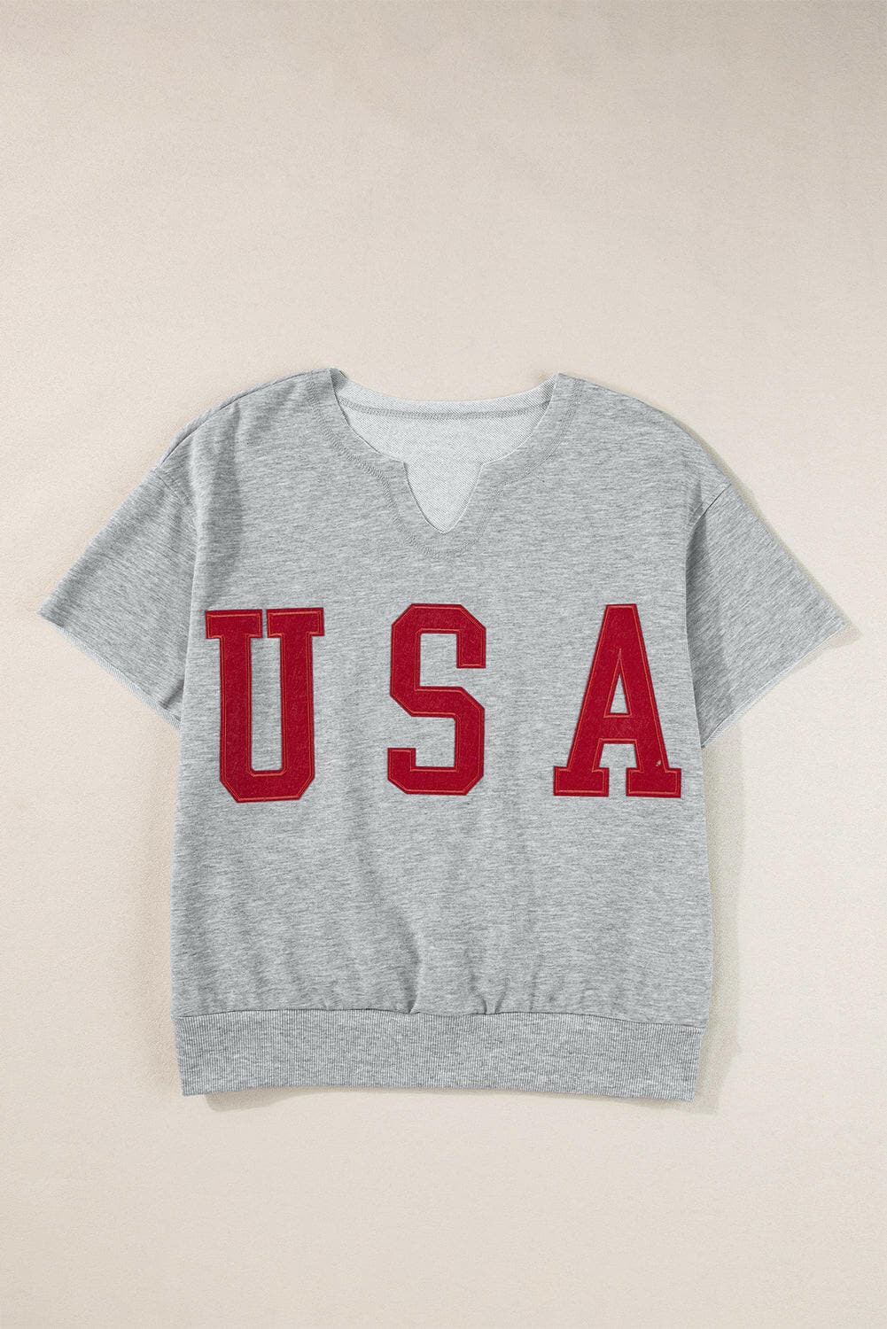 USA Notched Short Sleeve T-Shirt.